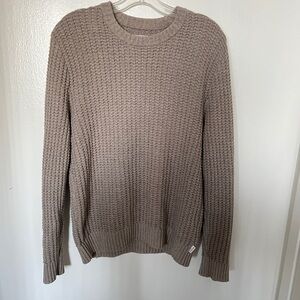 Hollister Neutral Sweater Chunky Knit Cozy Indie CabinCore Unisex Size Small
